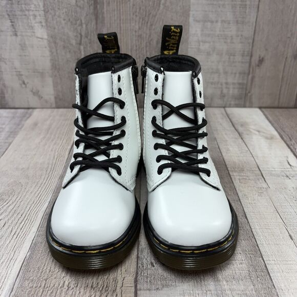 Dr. Martens Doc's DM's 1460 Size 8 Toddler Patent Leather Combat Boots White - Picture 4 of 12